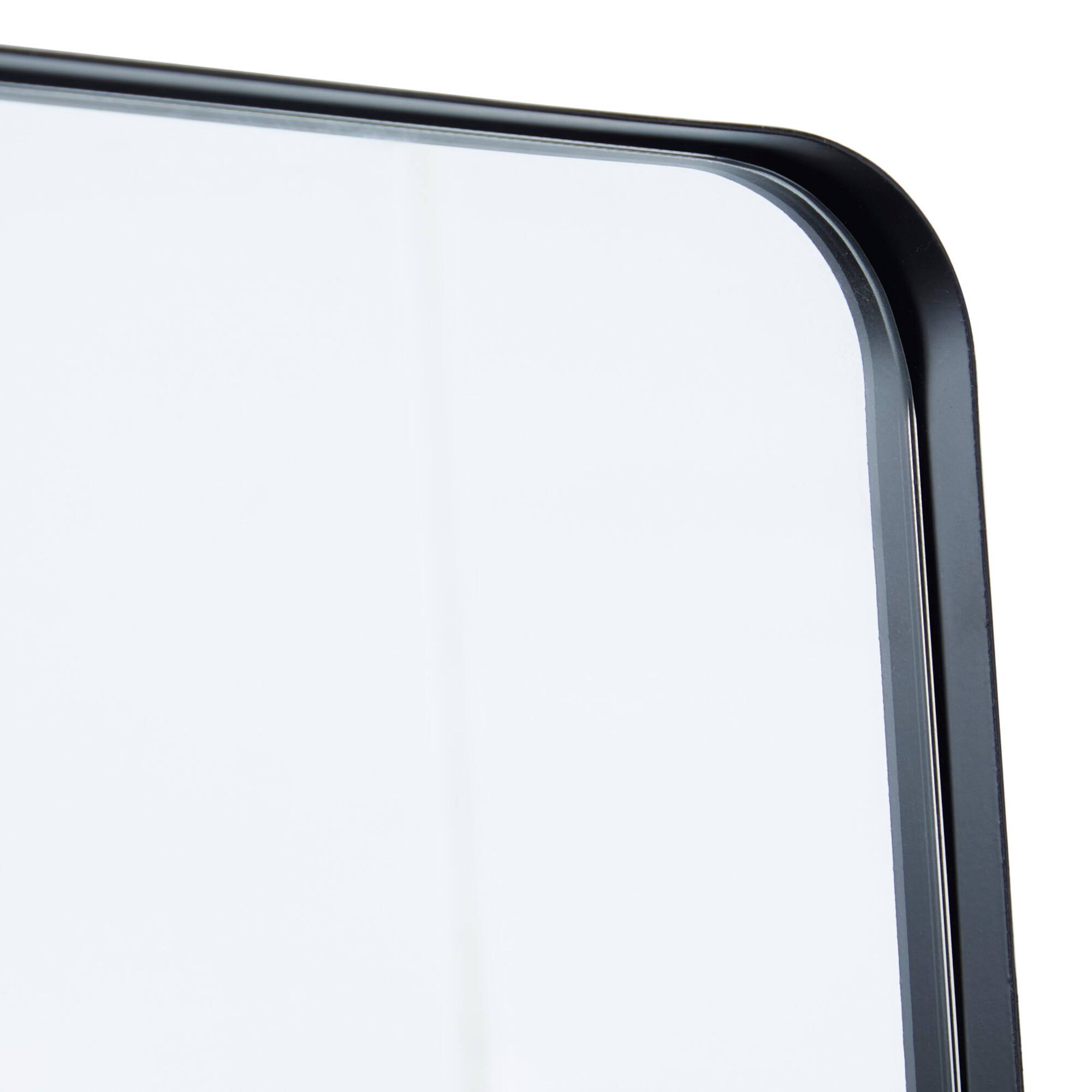 Black Metal Wall Mirror with Thin Frame 12" x 2" x 36"